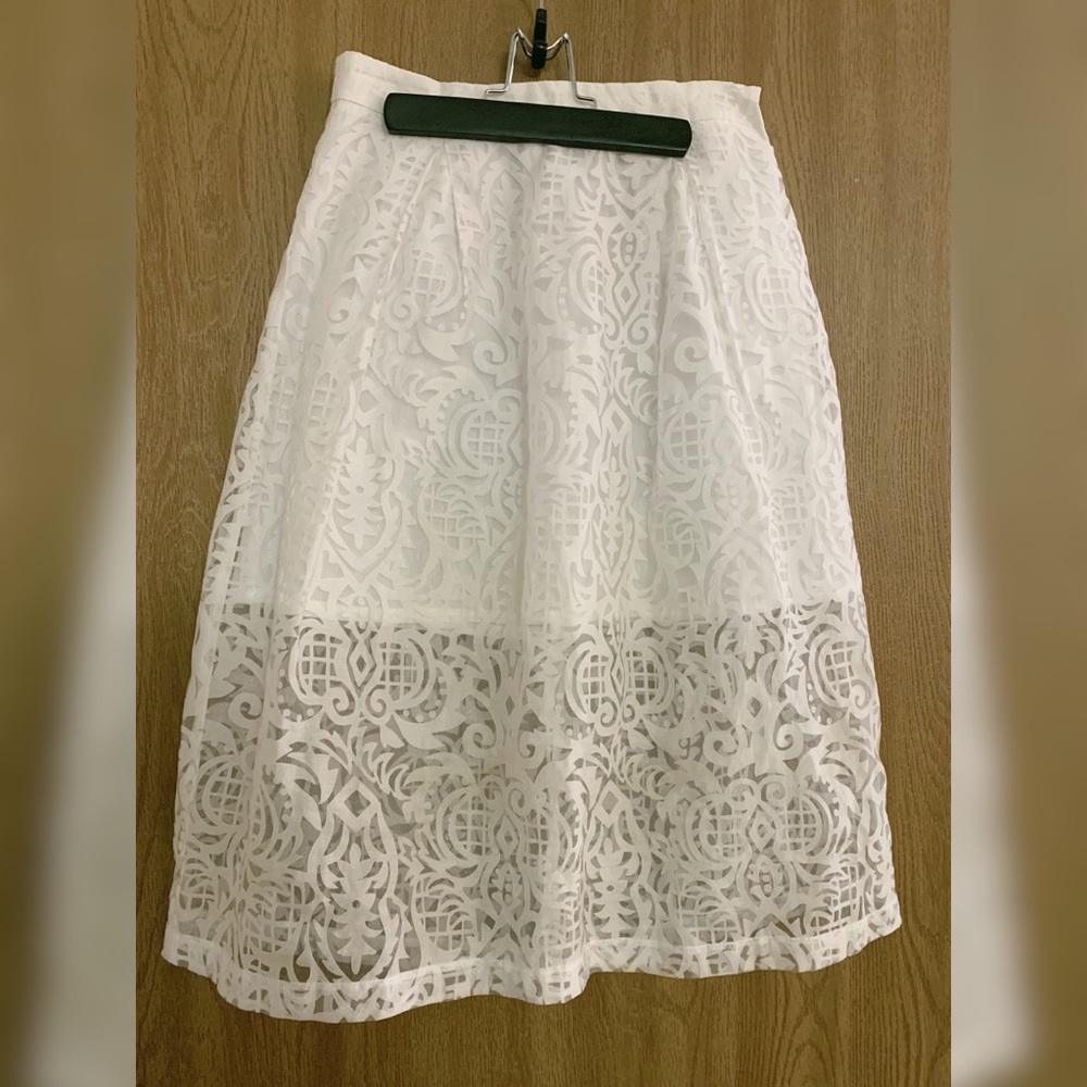 ASOS Lace Burnout Midi Skirt